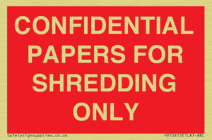 CONFIDENTIAL PAPERS FOR SHREDDING ONLY